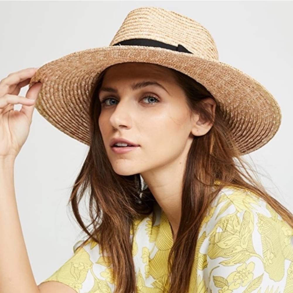 Brixton Tan Straw Hat with Black Band